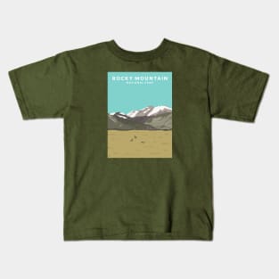 Rocky Mountain National Park, Colorado Travel Poster Kids T-Shirt